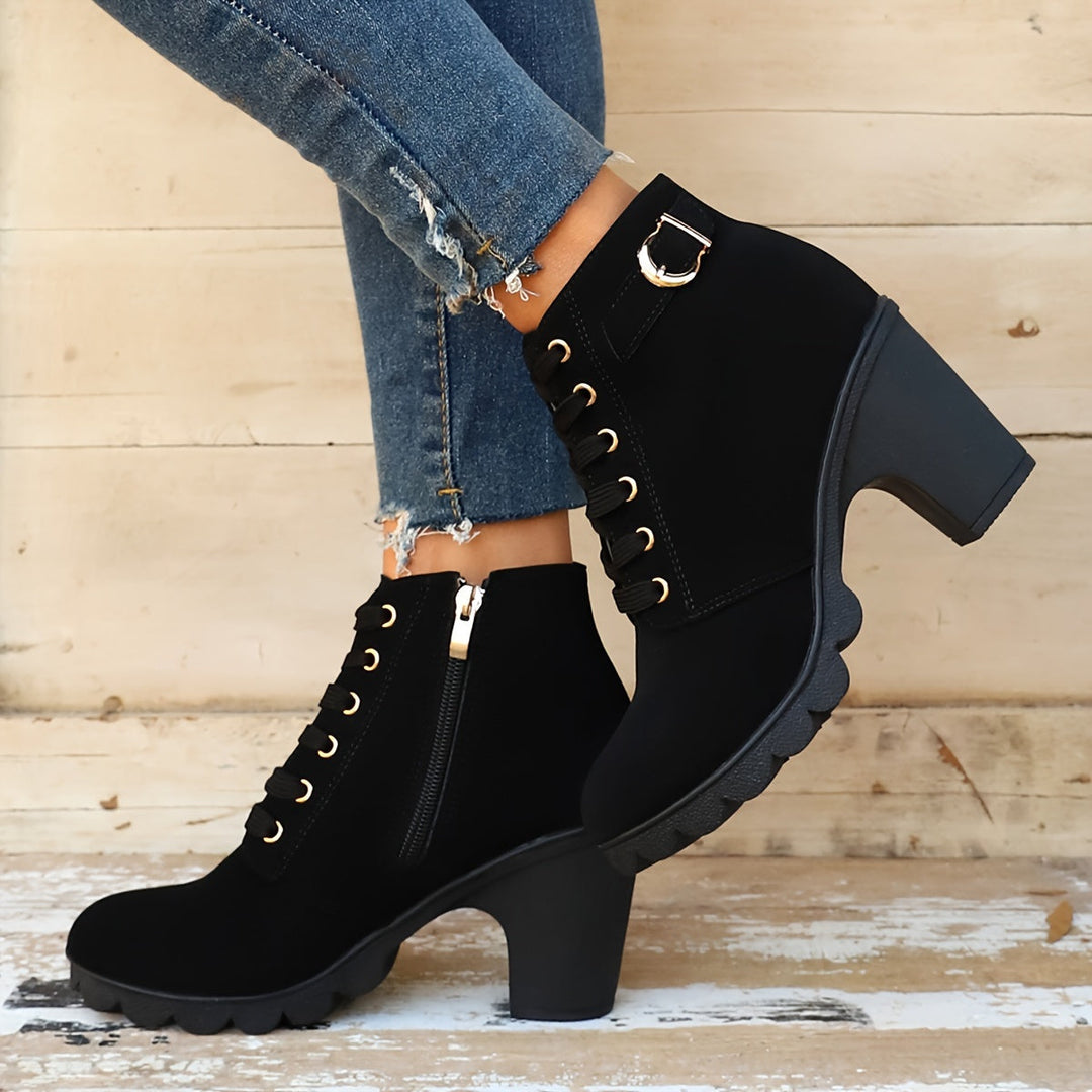 Levoire | Chaussures À Lacets Pour Femmes À Talon Épais
