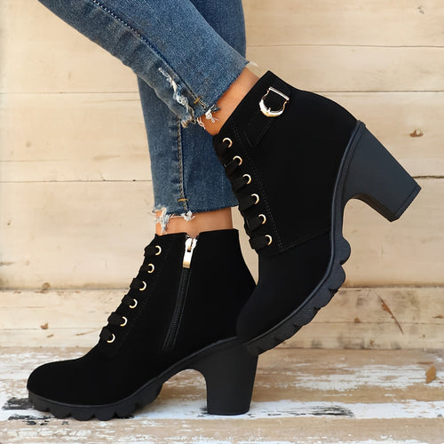Levoire | Chaussures À Lacets Pour Femmes À Talon Épais