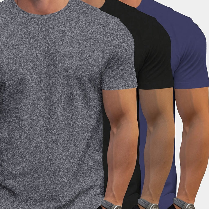 Levoire | Setti 3 T-Shirts Pour Hommes À Manches Courtes Et Col Rond
