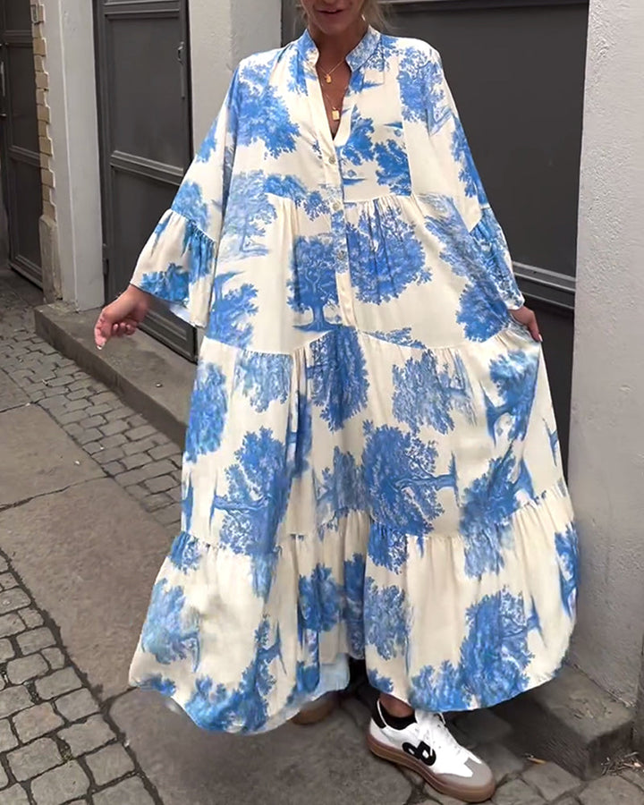 Levoire | Robe longue tournante Bleu