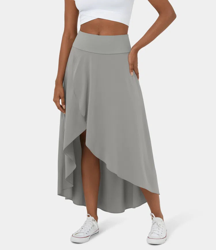 Levoire | Jupe Maxi Lastique Avec Pantalon Court Gris
