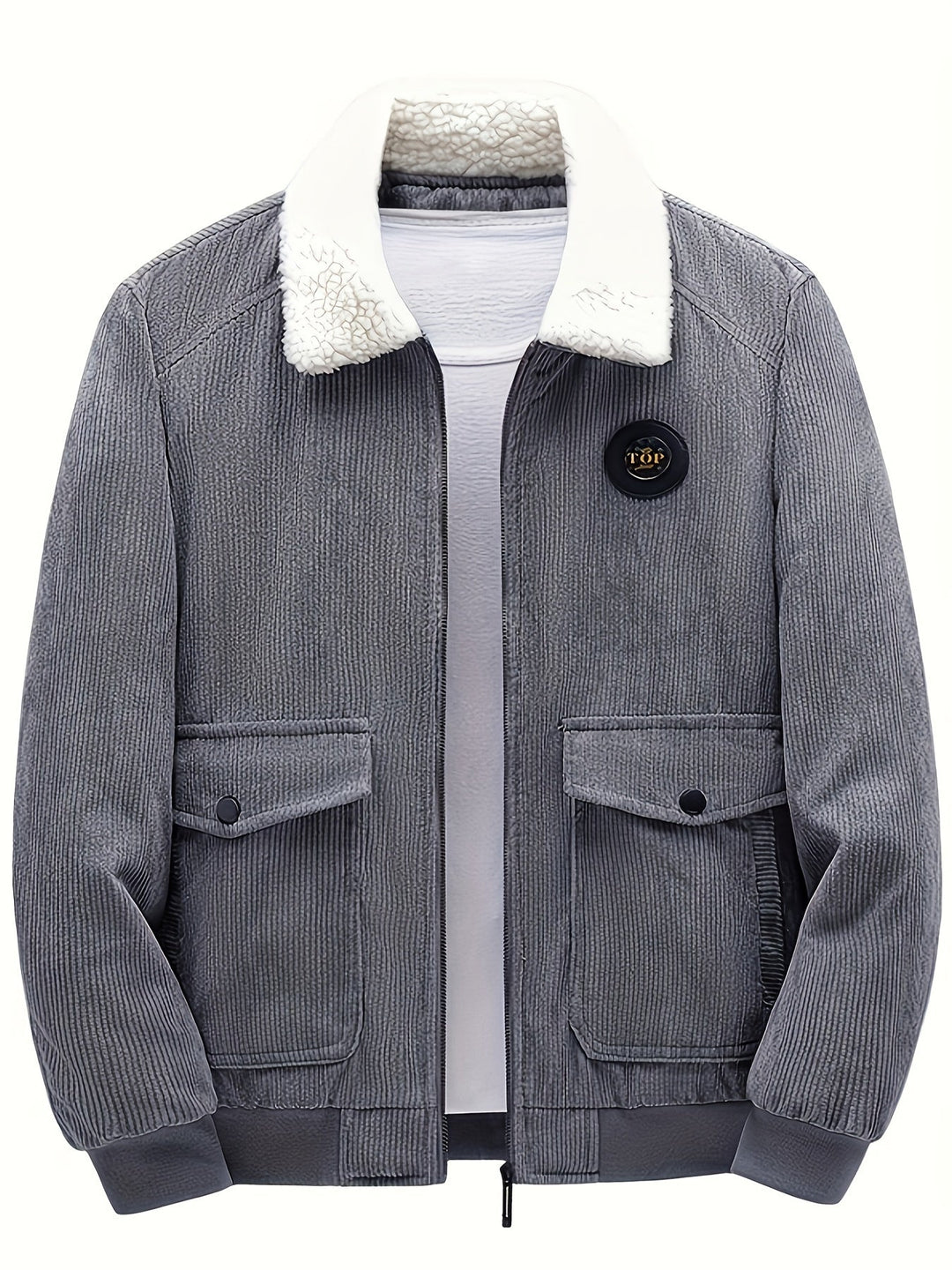 Levoire | Veste À Capuche En Polaire À Manches Longues Avec Cordon Et Fermeture Éclair Gris