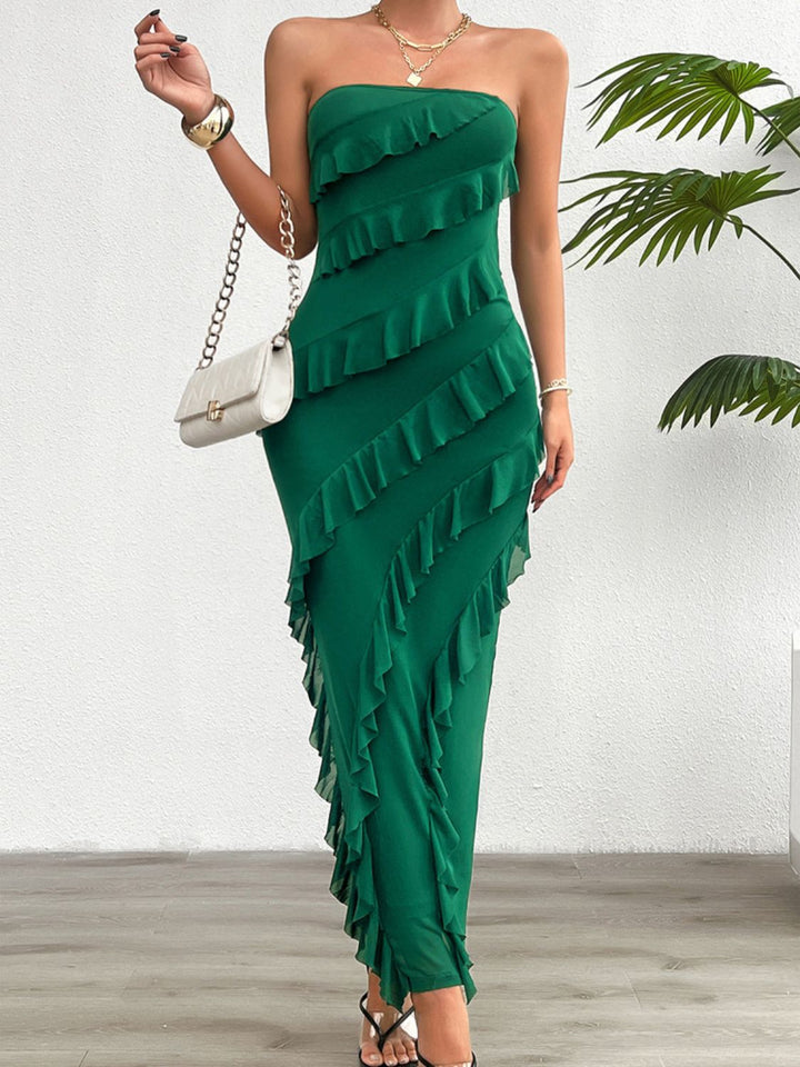 Levoire | Robe Maxi Blanche En Dentelle À Épaules Dénudées