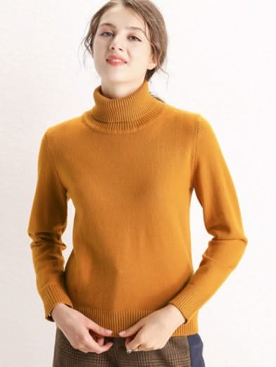 Levoire | Chemise Col Classic En Tricot Garantie Chaleur Et Style Jaune