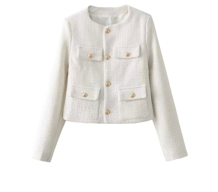 Levoire | Veste Boucle Classique Avec Patte De Boutonnage Blanc