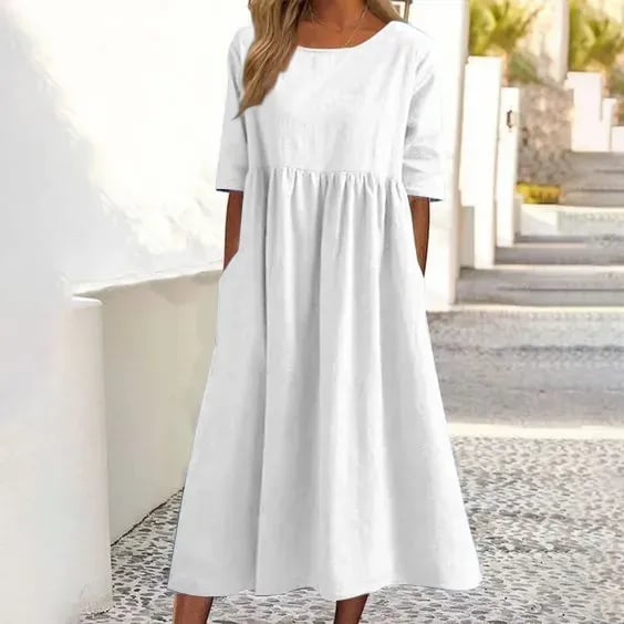 Levoire | Robe D'Été Respirante Blanc