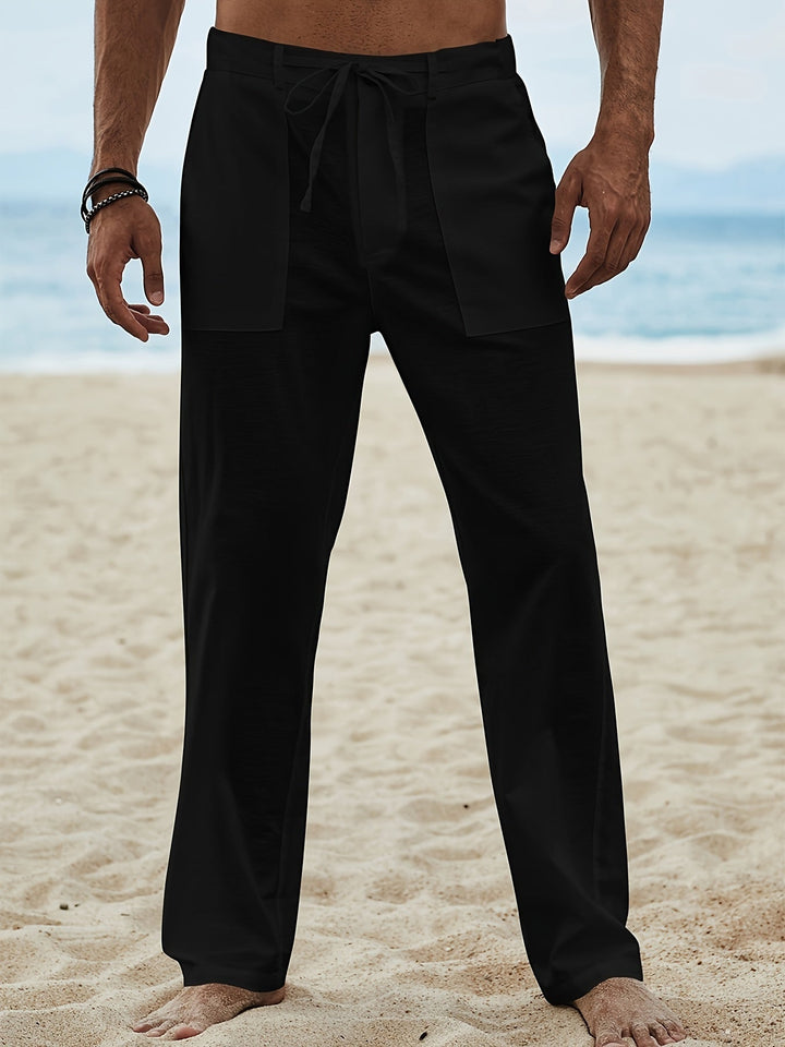 Levoire | Pantalons Cargo Doux En Mélange De Coton Et Lin