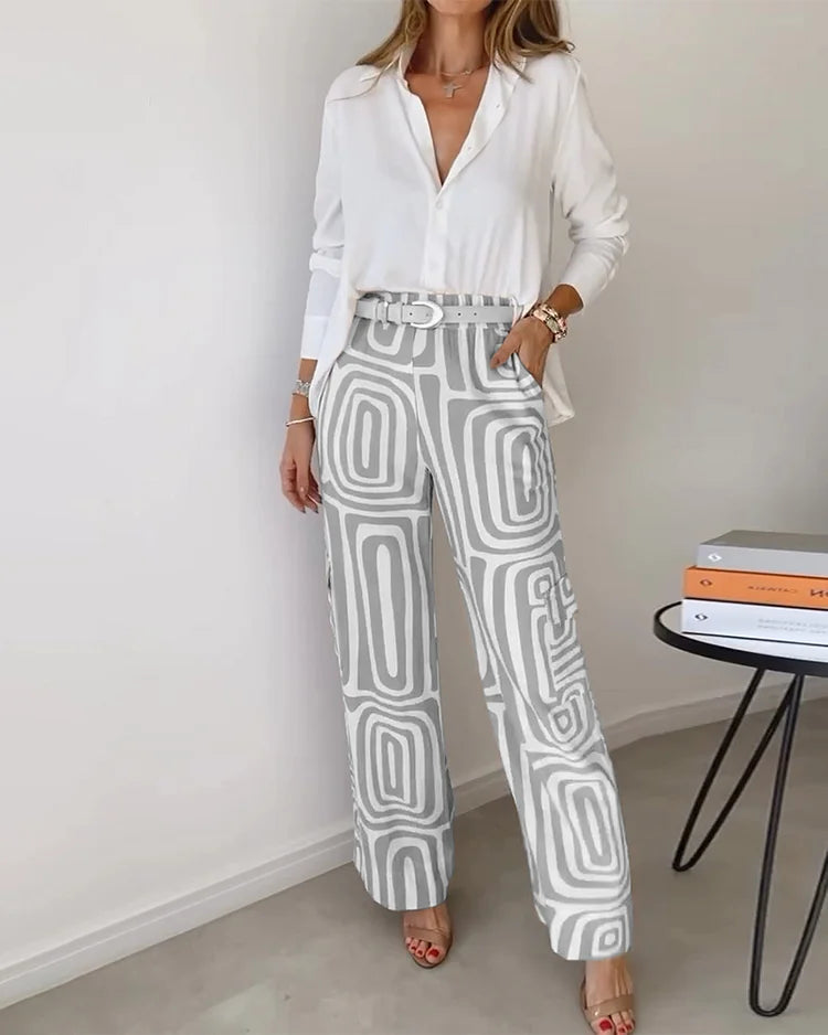 Levoire | Confortable & Élégant Ensemble (Ceinture Gratuite) Gris (Presque épuisé)