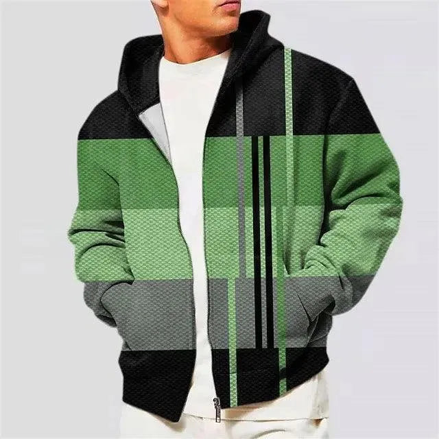 Levoire | Cardigan zippé pour hommes avec impression 3D