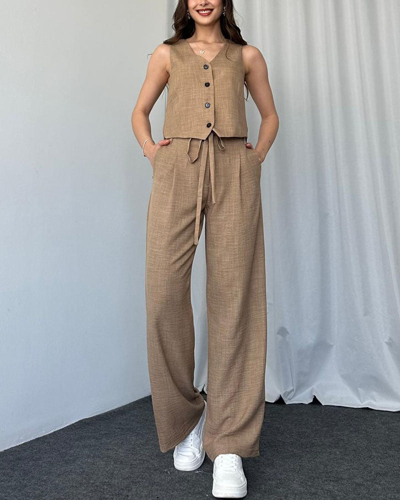 Levoire | Ensemble Sans Manches Avec Pantalon
