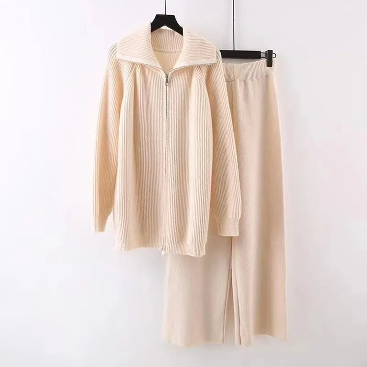 Levoire | Ensemble 2 Pièces Confortable En Tricot Crème blanc Une taille