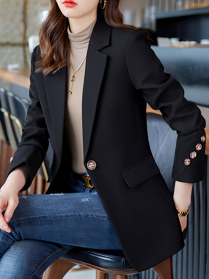 Levoire | Blazer Élégant Avec Col Et Bouton