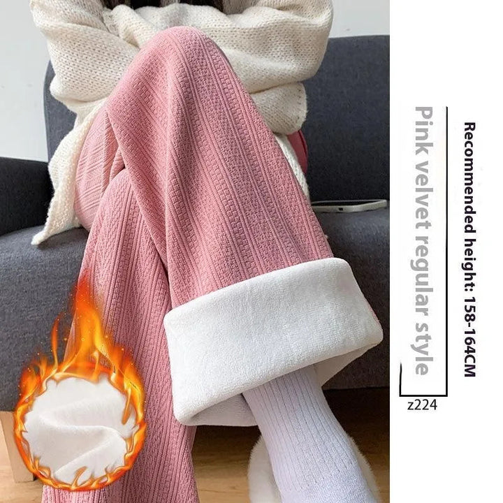 Levoire | Pantalons Ely avec jambe droite Rose ordinaire épais