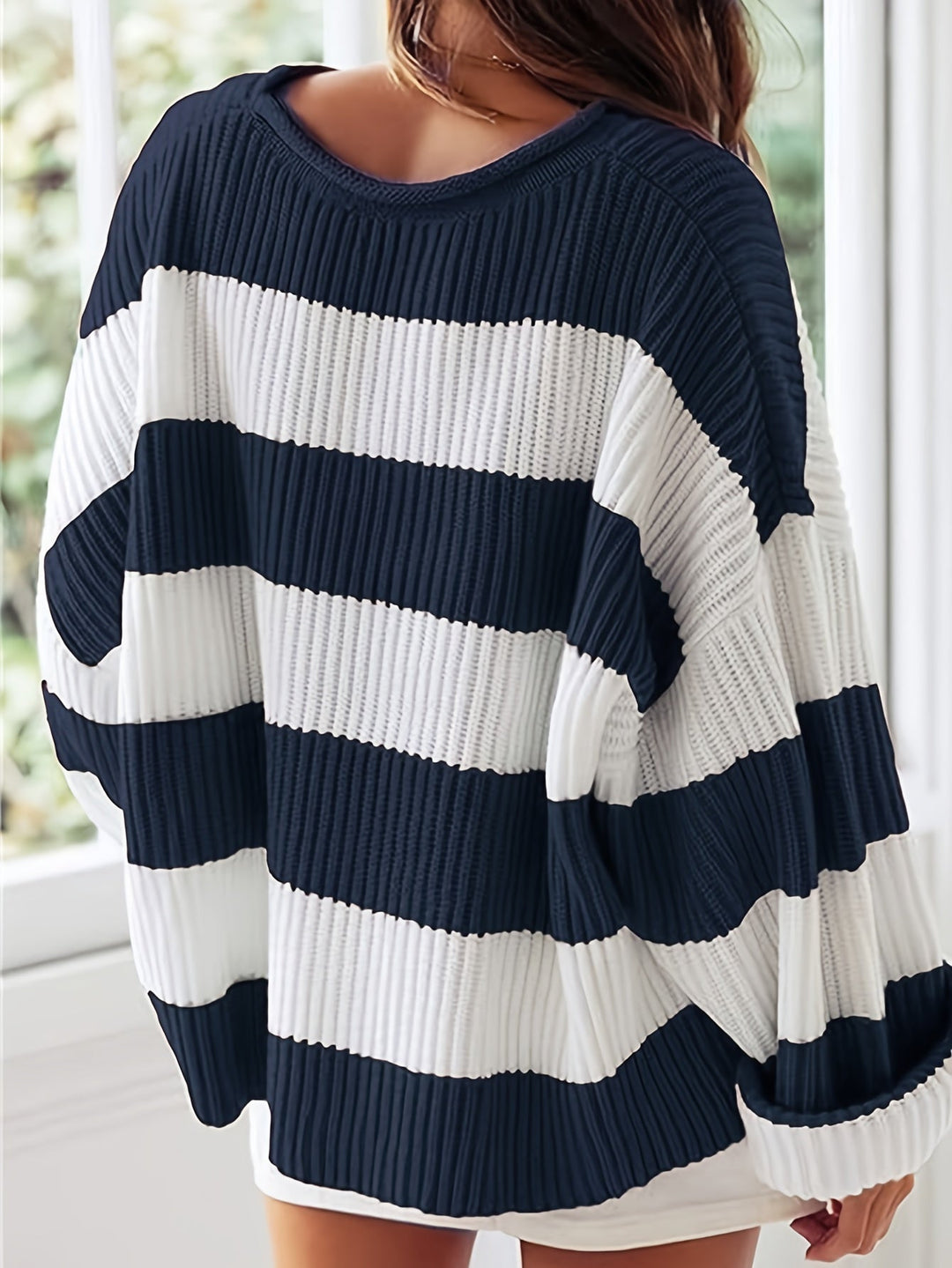 Levoire | Pull En Tricot Avec Col Rond Et Rayures