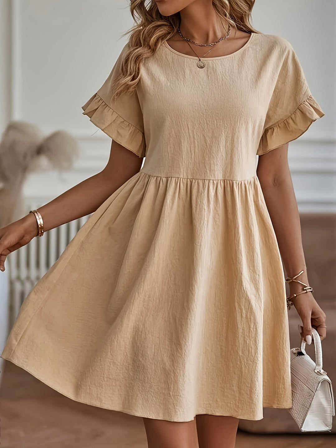 Levoire | Mini robe en coton Kaki