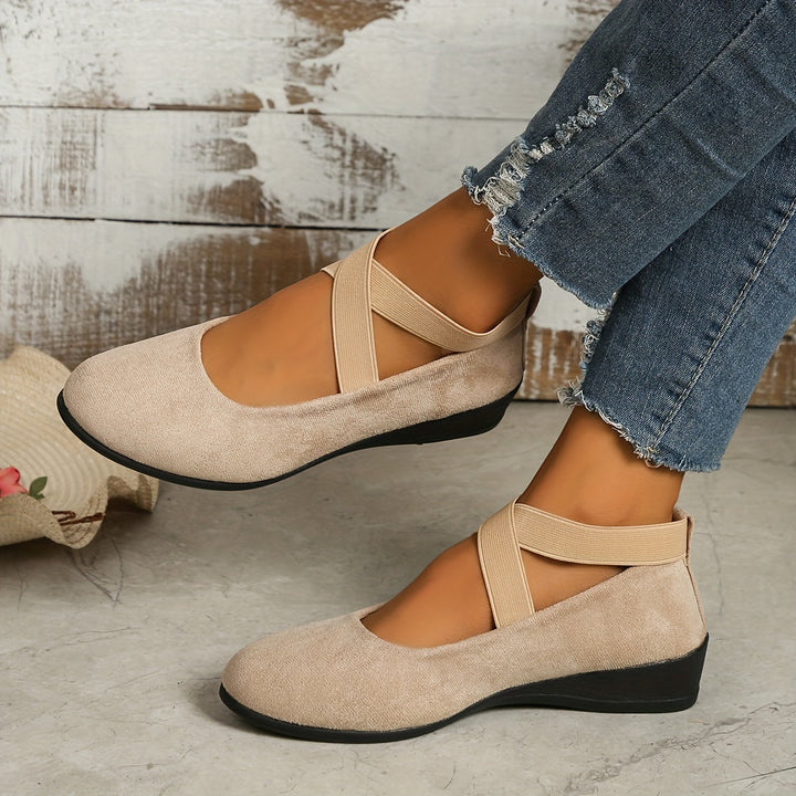 Levoire | Élégant Ballerines Mary Jane Khaki