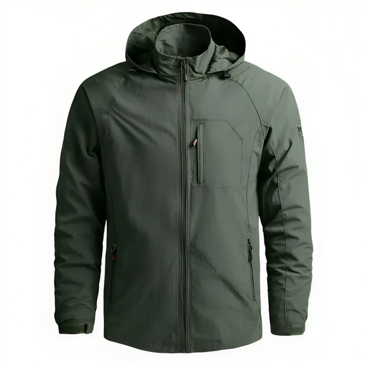 Levoire | Veste Imperméable Coupe-Vent Avec Capuche Pour Hommes Vert foncé