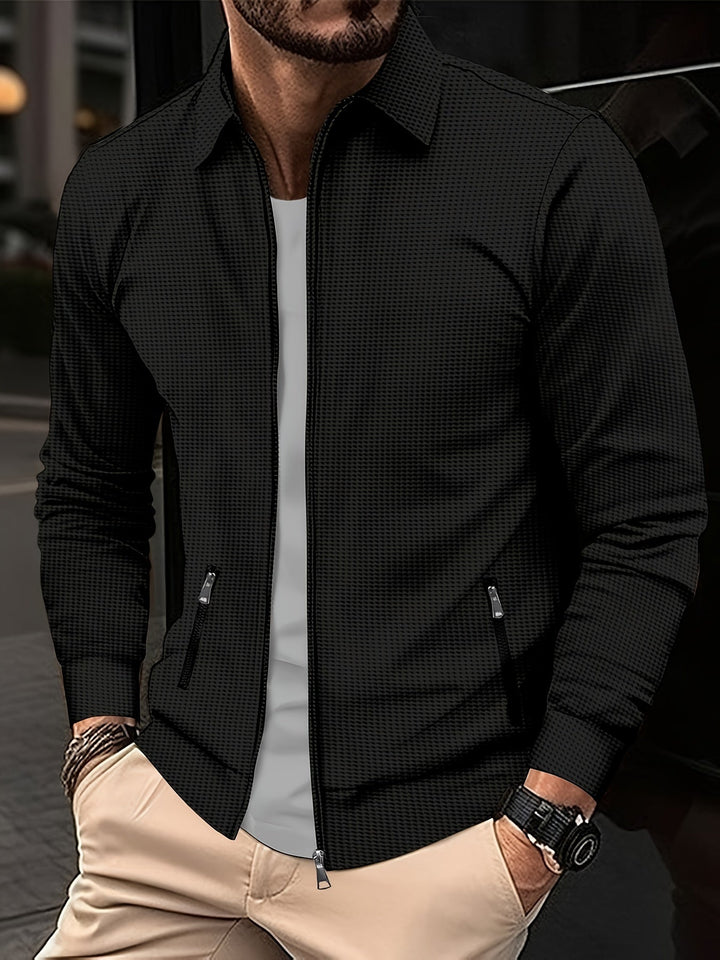 Levoire | Veste Décontractée Pour Hommes Avec Col Baseball Noir