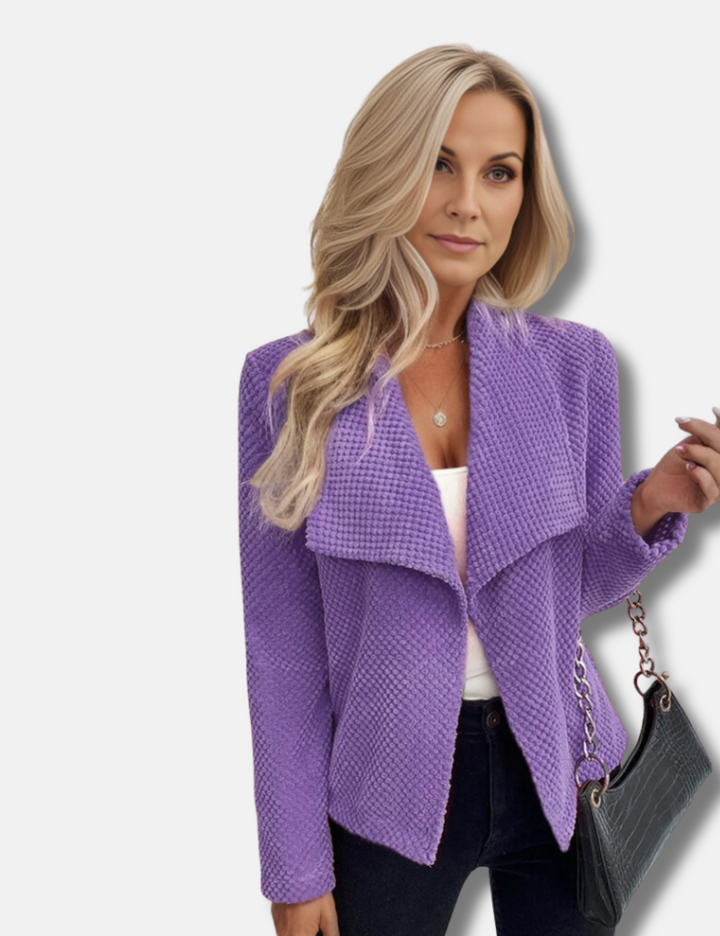 Levoire | Veste Courte Élégante Avec Col Retroussé Pour Femmes Lilas
