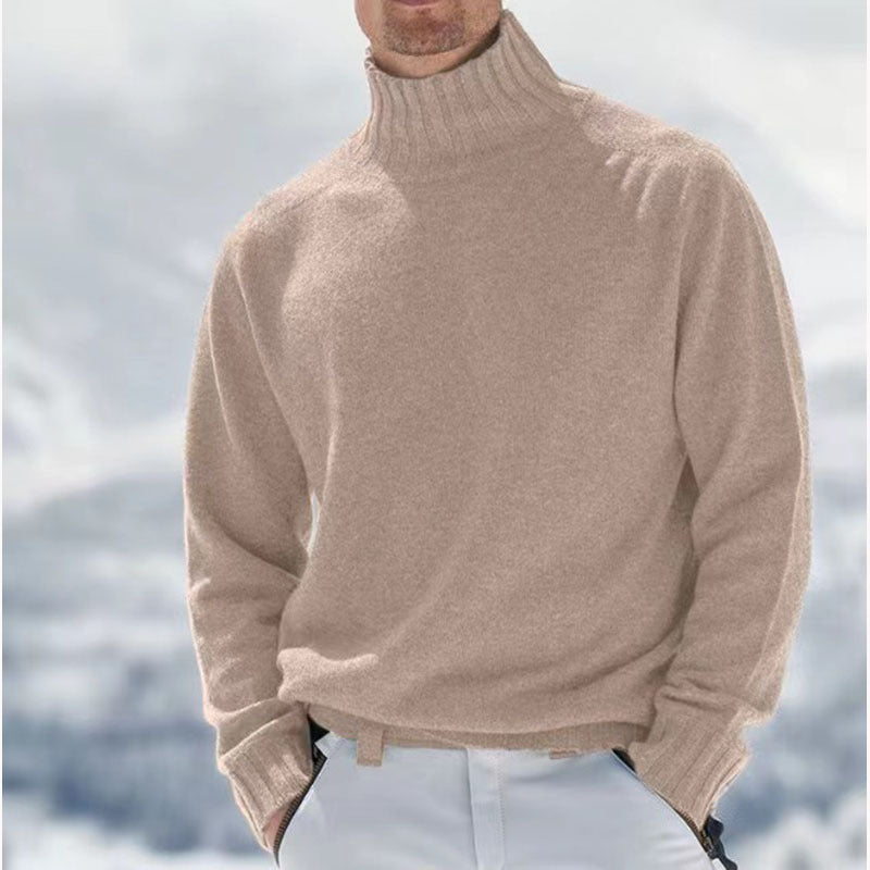 Levoire | Chaud Pull Longue Manche Haut Col Khaki