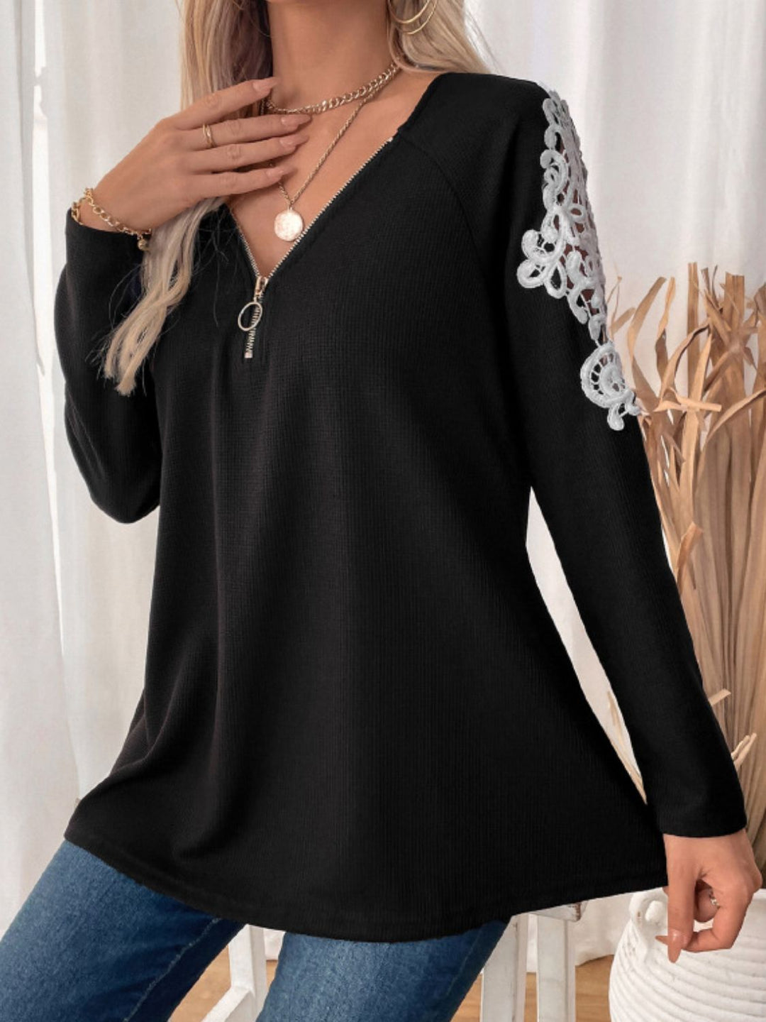 Levoire | Perfee Détail Pointu Quart Vetriem Chemise À Manches Longues