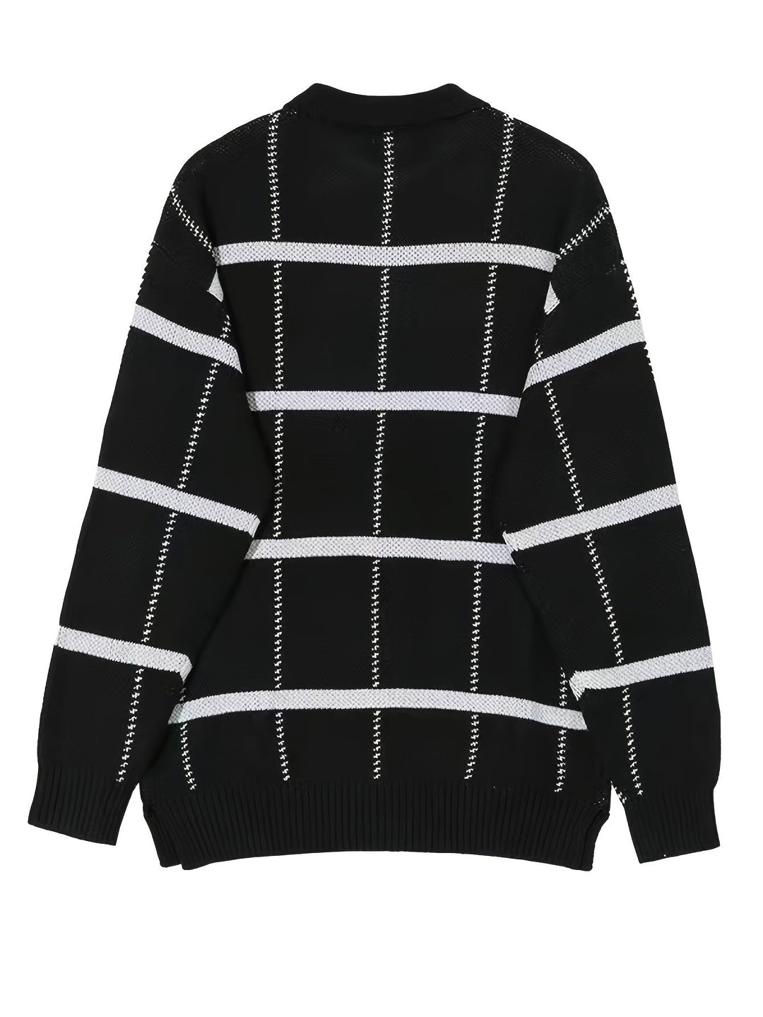 Levoire | Pull Homme À Carreaux Avec Demi-Zip