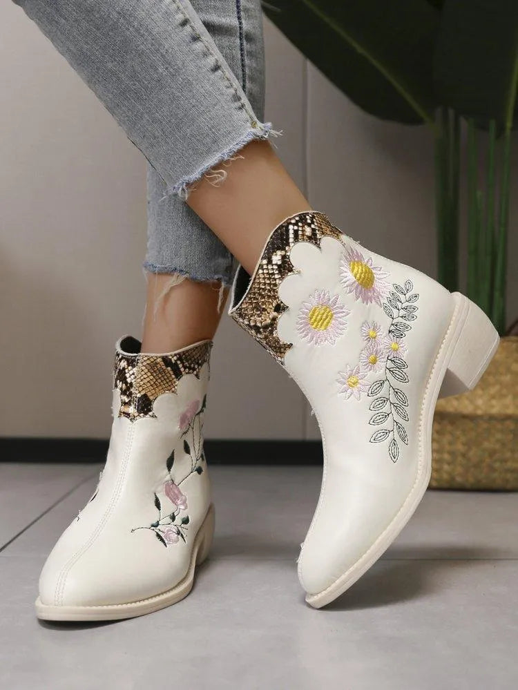 Levoire | Bottes hautes avec talon en boîte Blanc
