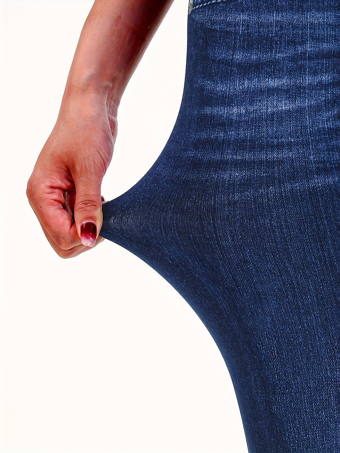 Levoire | Femmes Taille Haute Stretch Jegging Leggings Avec Poches Fausses Et Motif Rayé
