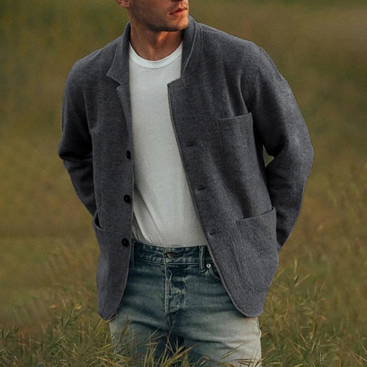 Levoire | Veste Pour Hommes Moderne Et Élégante Avec Poches Pour Le Printemps Gris foncé