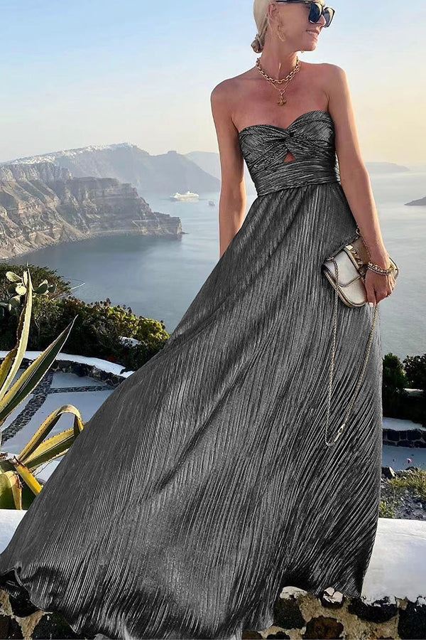 Levoire | Robe Élégante Et Brillante Avec Épaules Dénudées