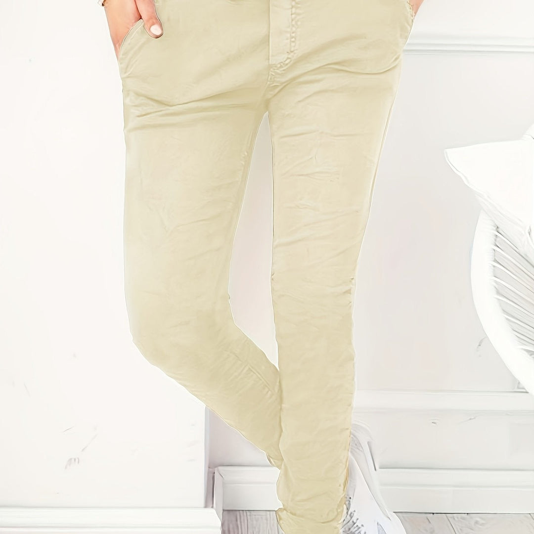 Levoire | Pantalon Uni De Couleur Avec Cordon