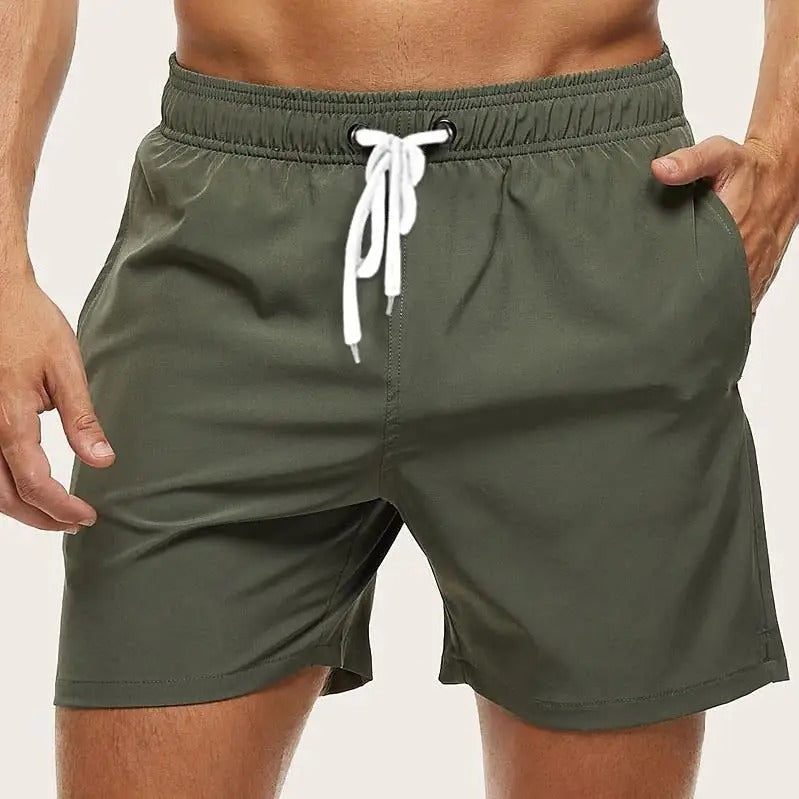 Levoire | Maillots De Bain Pour Hommes À Séchage Rapide Avec Ceinture Élastique vert foncé