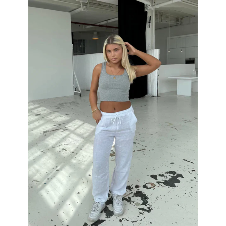 Levoire | Pantalon Femme avec cordon Blanc