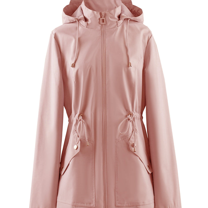 Levoire | Veste De Printemps Et D'Automne À Capuche Imperméable À Taille Empiriques