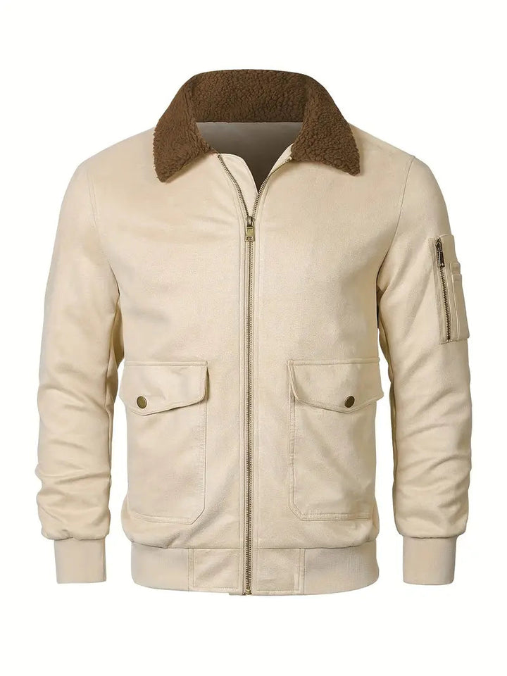 Levoire | Veste bomber longue à manches longues avec fermeture éclair Kaki