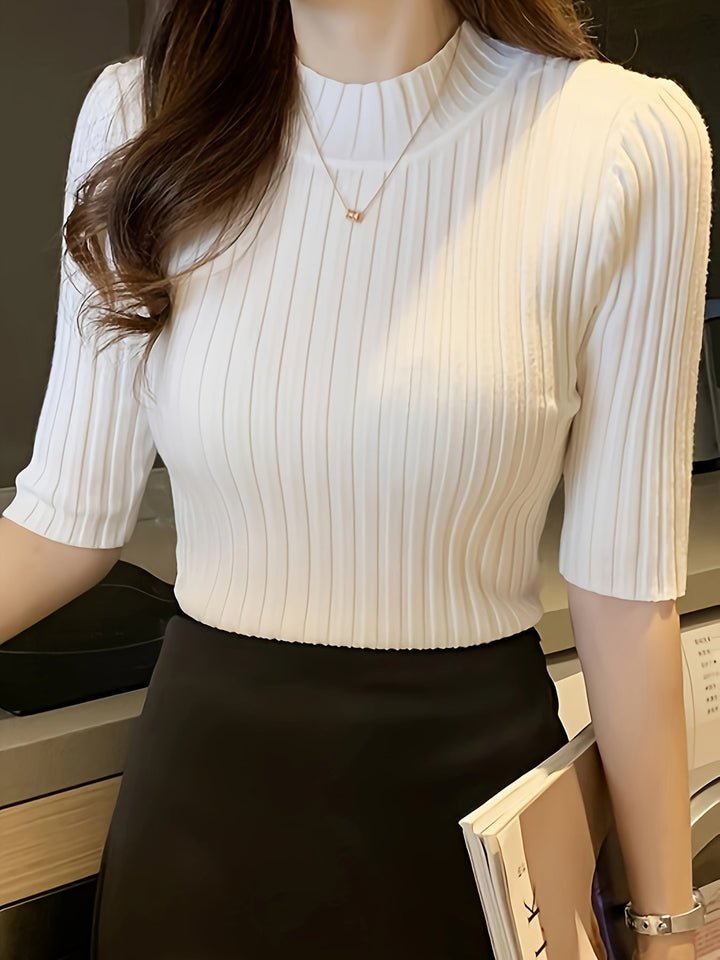Levoire | Slim-Fit Chemisier À Manches Courtes Pour Femmes Sophie Blanc