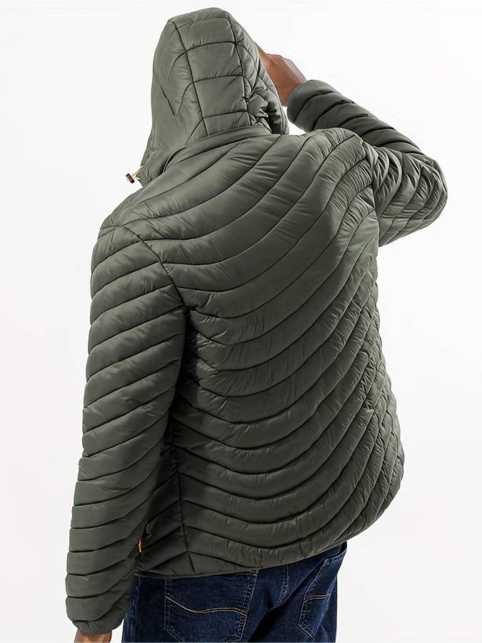 Levoire | Manteau Long Avec Capuche Boutonnée Et Poches Chauffantes
