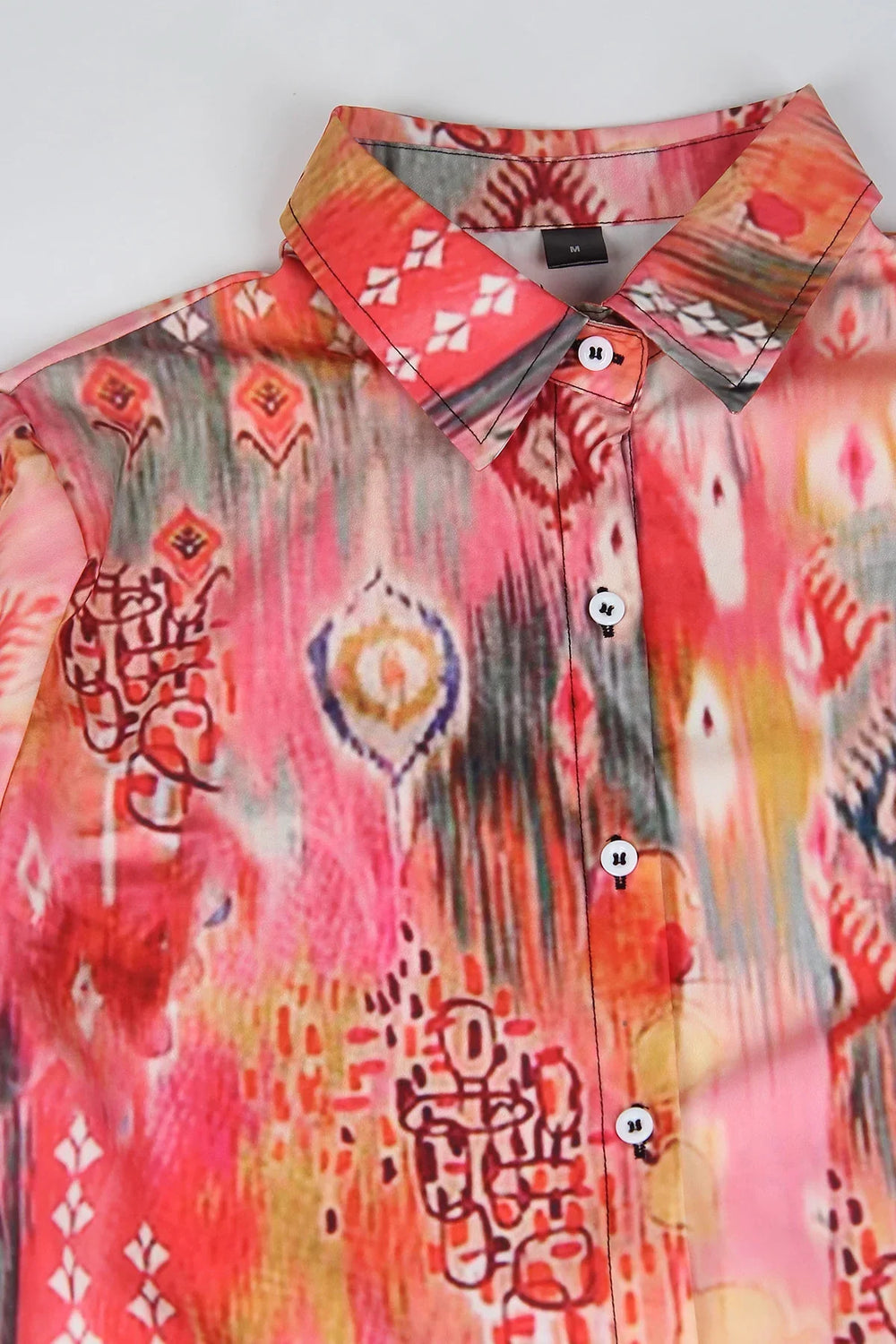 Levoire | Haut Élégant Avec Motif Floral Et Manches Trois Quarts