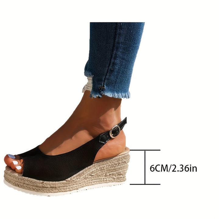 Levoire | Espadrilles-Sandales Avec Talon Ouvert Et Bout Ouvert