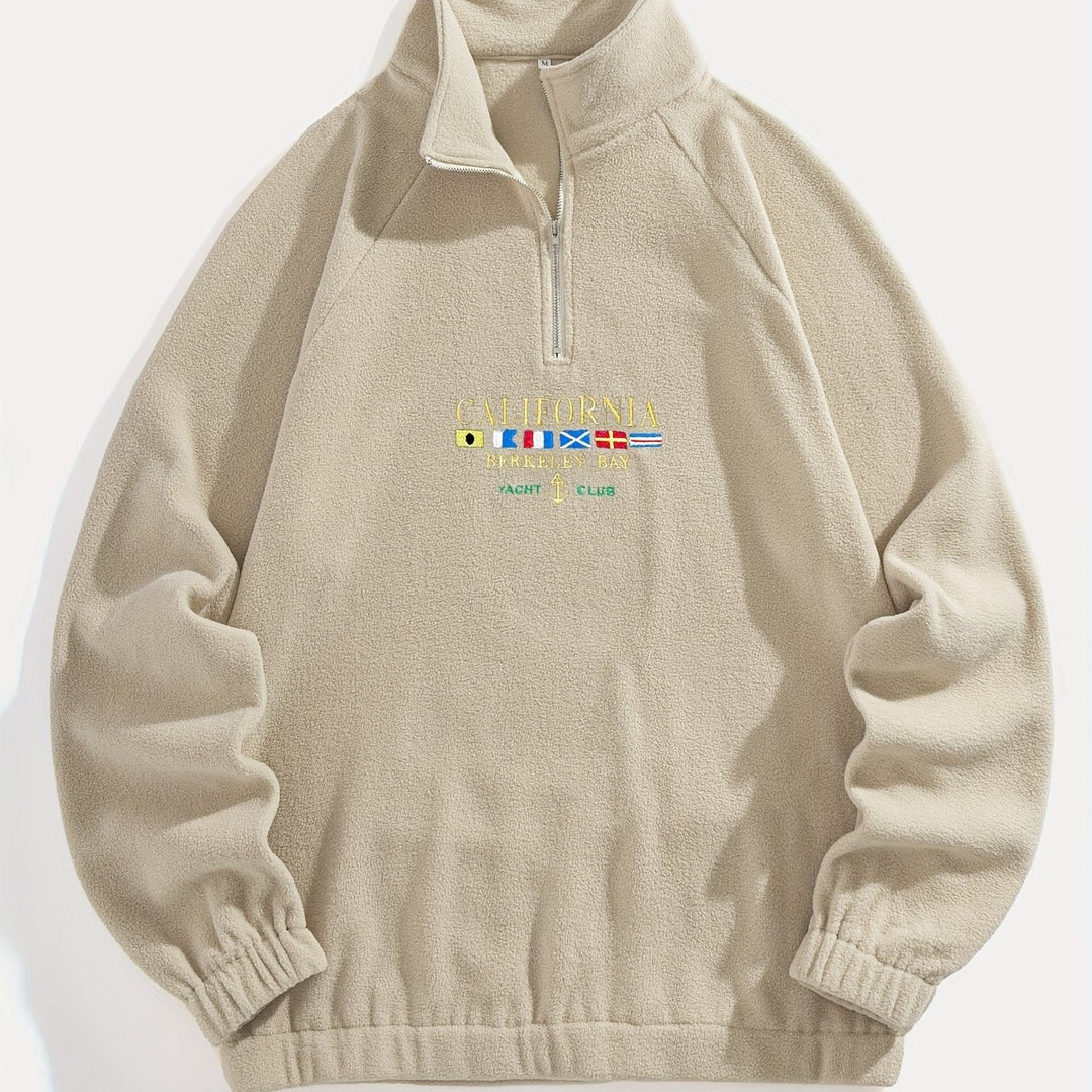 Levoire | Sweat-Shirt Élégant Pour Hommes Avec Motifs De Drapeau Abricot