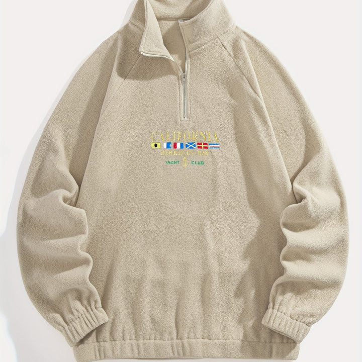 Levoire | Sweat-Shirt Élégant Pour Hommes Avec Motifs De Drapeau Abricot