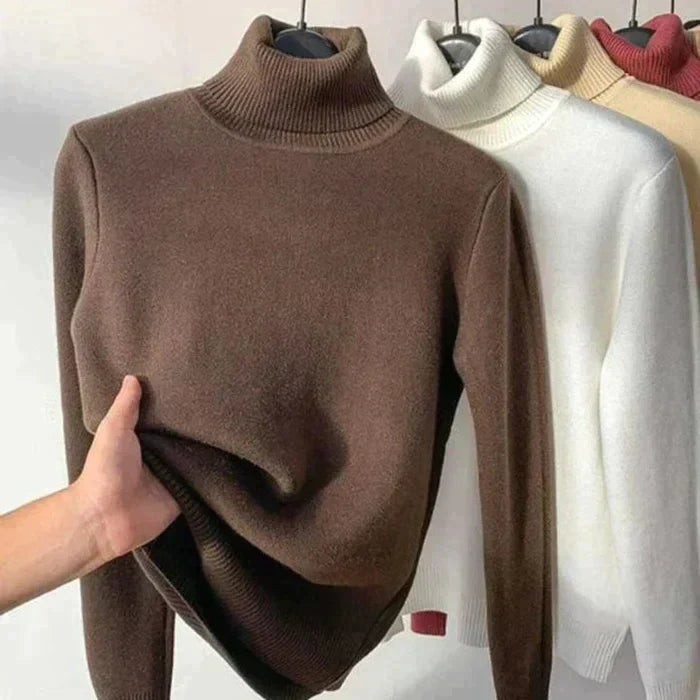 Levoire | Pull À Col Roulé En Polaire Café