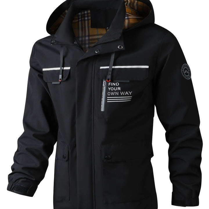 Levoire | Veste De Sport Décontractée Pour Hommes Avec Capuche Amovible Noir