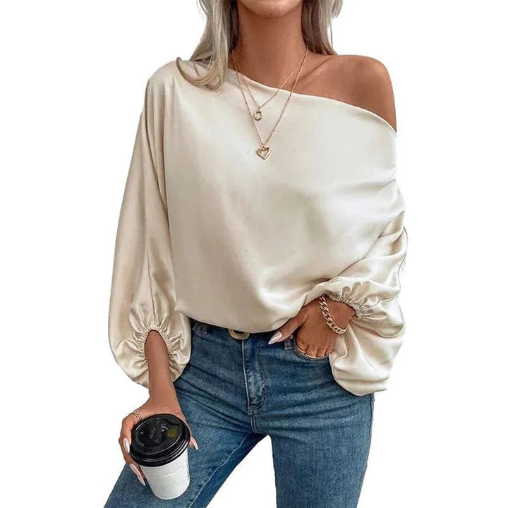 Levoire | Chemise asymétrique avec col en V Abricot Jaune