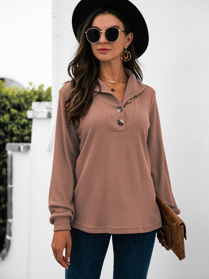 Levoire | Demi-bouton T-shirt à manches longues