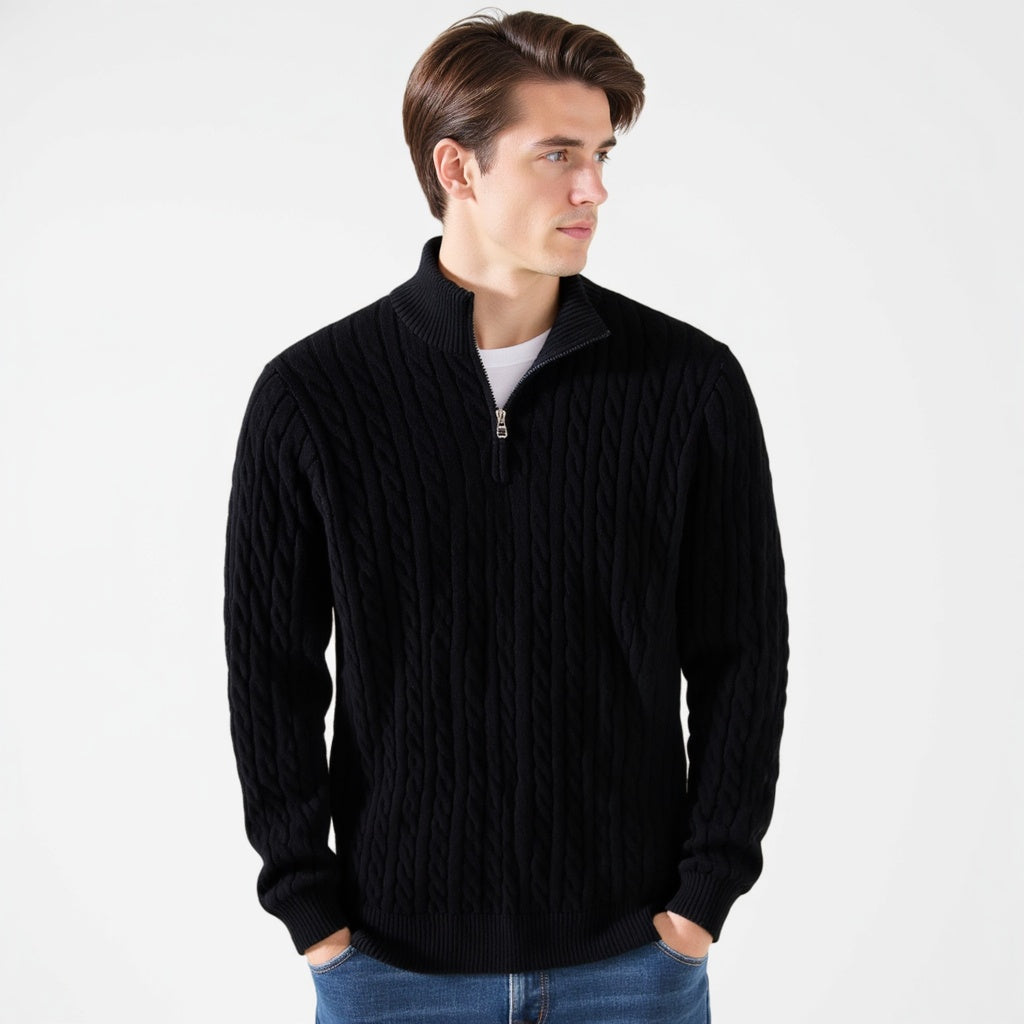 Levoire | Pull En Tricot De Luxe Avec Fermeture Éclair Moderne
