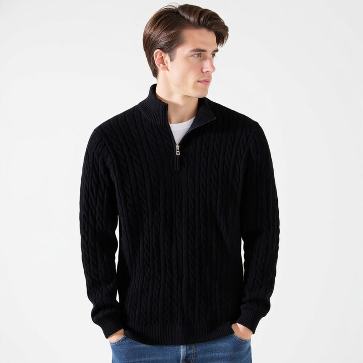 Levoire | Pull En Tricot De Luxe Avec Fermeture Éclair Moderne