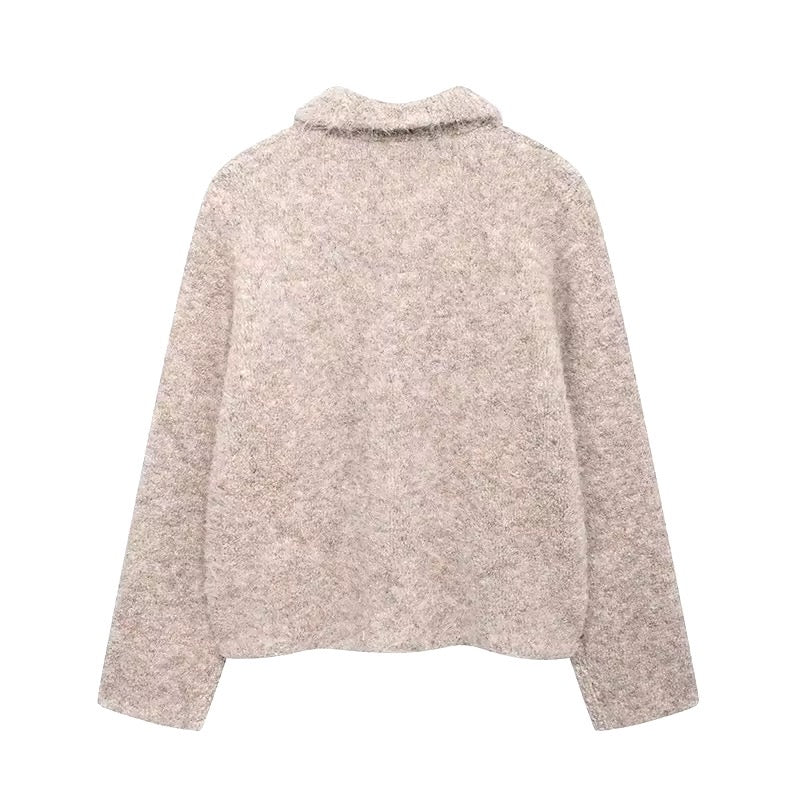 Levoire | Gilet En Bouclé Élégant Avec Des Boutons Fleuris