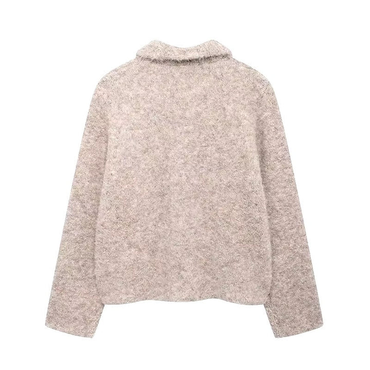 Levoire | Gilet En Bouclé Élégant Avec Des Boutons Fleuris