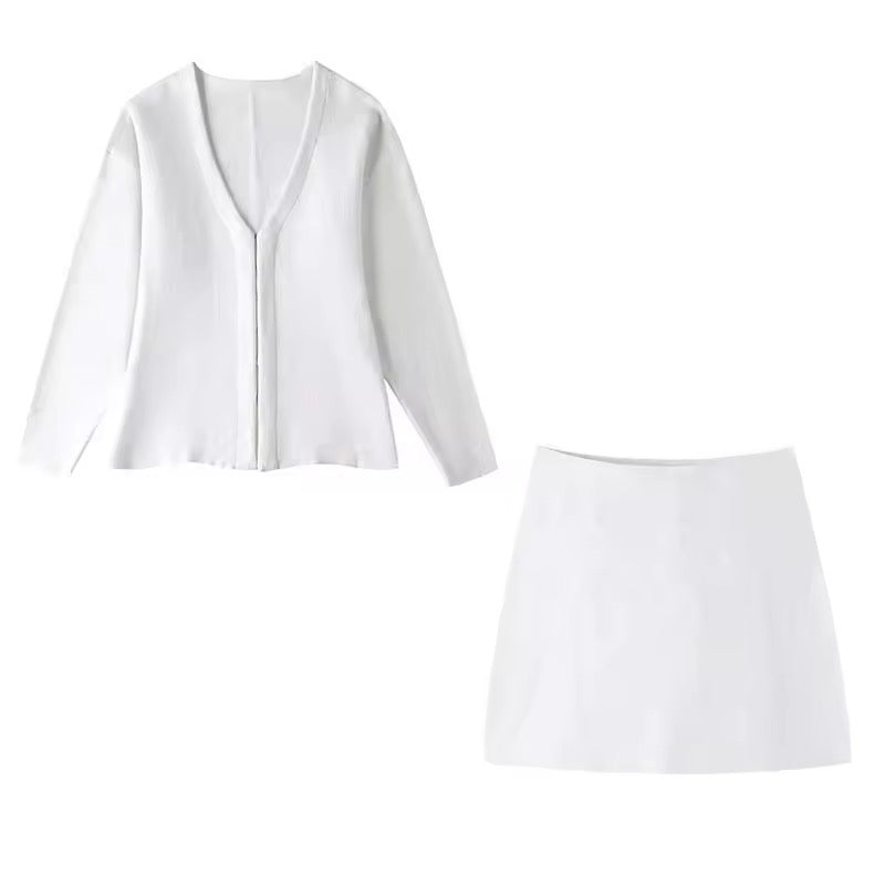 Levoire | Ensemble En Tricot Deux Pièces Blanc